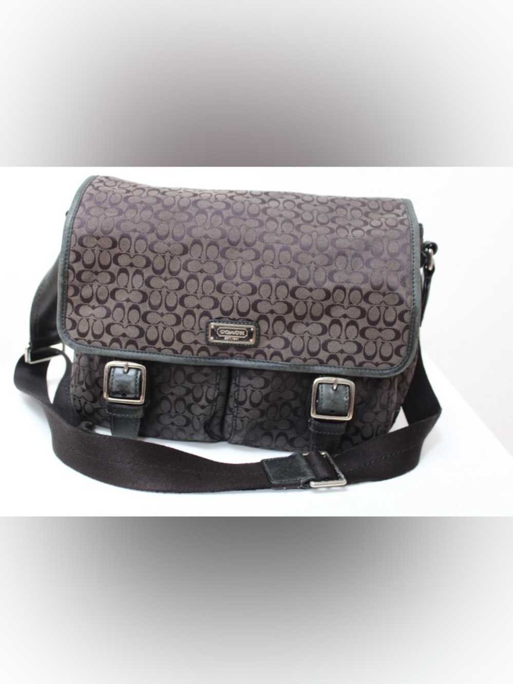 Vintage Coach Signature messenger bag